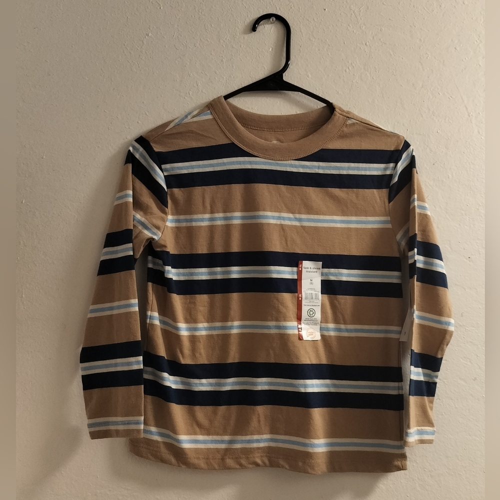 Wonder Nation Boys' Long Sleeve Stripe Tee, Sizes 8M